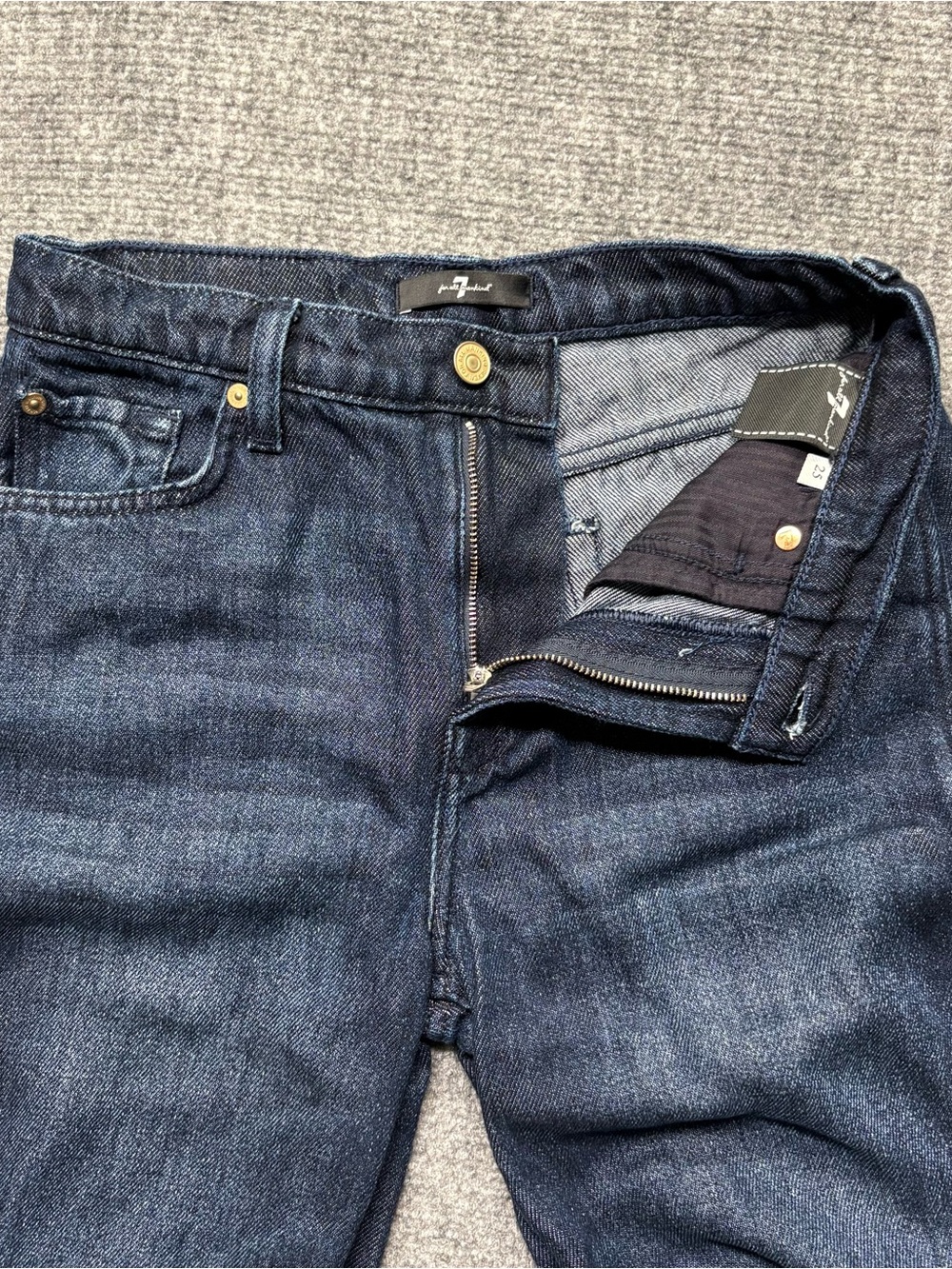 7 For All Mankind Jeans Womens 25 Blue Modern Dojo Tailorless Stormy Wide Leg - Picture 4 of 15
